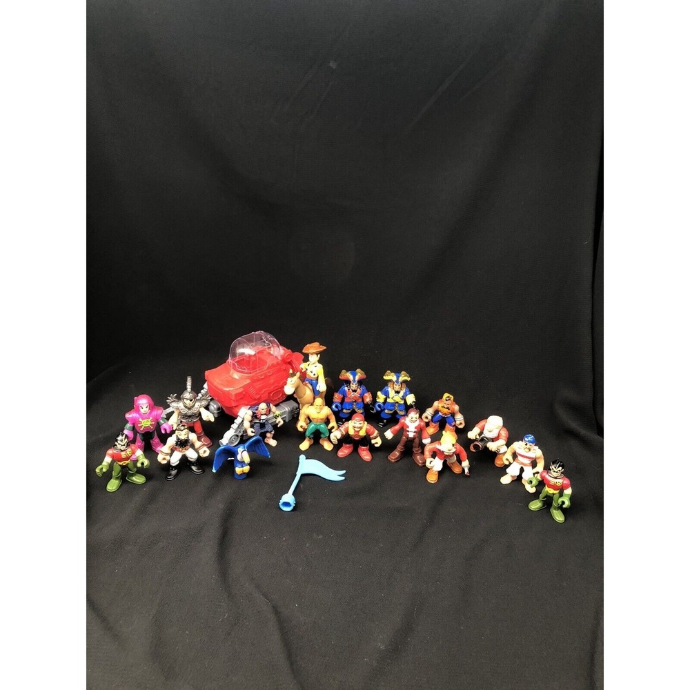 Lot Of 20 Imaginext Figures Captain Hook , Batman, Disney, Vintage